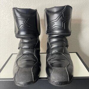 Alpinestars Ridge Black Leather Waterproof Motorcycle Boots Men's 10 US/43 EU